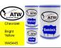Preview: Chevrolet, Bright Yellow, WA5445: 500ml Lackdose + 500ml Klarlack + 250ml Härter - Set, von ATW Autoteile West.